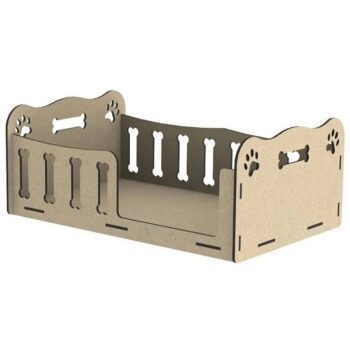 Intra απο ξύλο plywood 3mm-4mm πάχος – Ξύλινο ξύλο κρεβατιού σκύλου με κόκκαλο και πόδι 15x20 cm INTRAVECTRY-MY554597 - Image 1