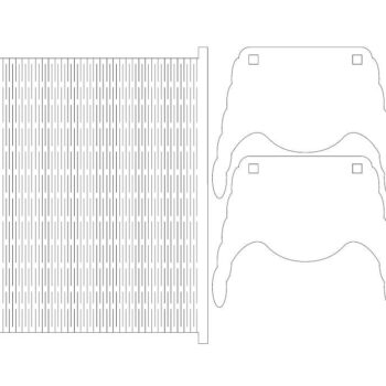 Intra απο ξύλο plywood 3mm-4mm πάχος – ξύλο κατόχου επαγγελματικής κάρτας Living Hinge 20x25 cm INTRAVECTRY-MY554601 - Image 2