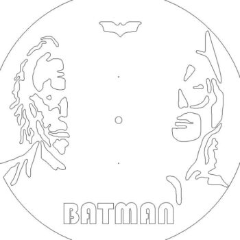 Intra απο ξύλο plywood 3mm-4mm πάχος – ξύλο ρολογιού Batman vs Joker Vinyl 40x40 cm INTRAVECTRY-MY560737 - Image 3