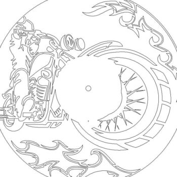 Intra απο ξύλο plywood 3mm-4mm πάχος – ξύλο ρολογιού Harley Davidson Biker Vinyl 45x50 cm INTRAVECTRY-MY560738 - Image 3