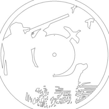 Intra απο ξύλο plywood 3mm-4mm πάχος – ξύλο ρολογιού τοίχου δίσκου Lake Hunting Vinyl 20x25 cm INTRAVECTRY-MY554621 - Image 2