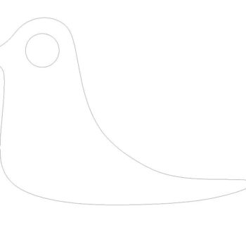 Intra απο ξύλο plywood 3mm-4mm πάχος – ξύλο στάσης πόρτας σε σχήμα πουλιού 50x60 cm INTRAVECTRY-MY554623 - Image 2