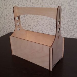 Intra απο ξύλο plywood 3mm-4mm πάχος – Καλάθι λουλουδιών από κόντρα πλακέ με λίμα λαβής 40x40 cm INTRAVECTRY-MY554629