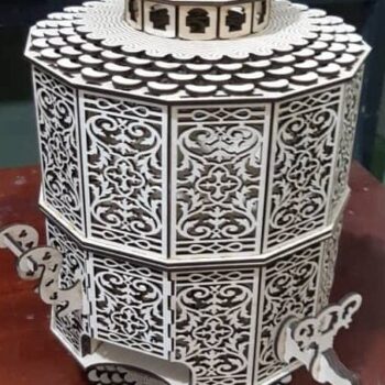 Intra απο ξύλο plywood 3mm-4mm πάχος – ξύλο Κοντραπλακέ Samovar Candy Bowl 25x25 cm INTRAVECTRY-MY554635 - Image 2