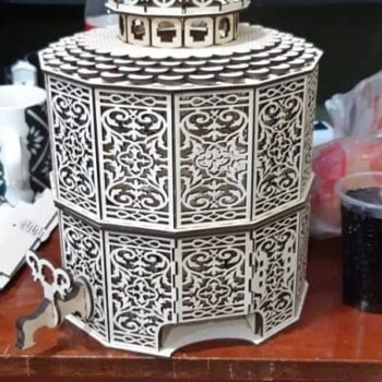 Intra απο ξύλο plywood 3mm-4mm πάχος – ξύλο Κοντραπλακέ Samovar Candy Bowl 25x25 cm INTRAVECTRY-MY554635 - Image 3