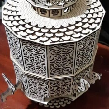 Intra απο ξύλο plywood 3mm-4mm πάχος – ξύλο Κοντραπλακέ Samovar Candy Bowl 25x25 cm INTRAVECTRY-MY554635 - Image 4