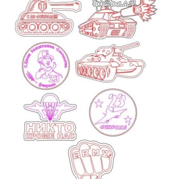 Intra απο ξύλο plywood 3mm-4mm πάχος – ξύλο 23 Φεβρουαρίου Army Wood Magnets 20x20 cm INTRAVECTRY-MY554641 - Image 2