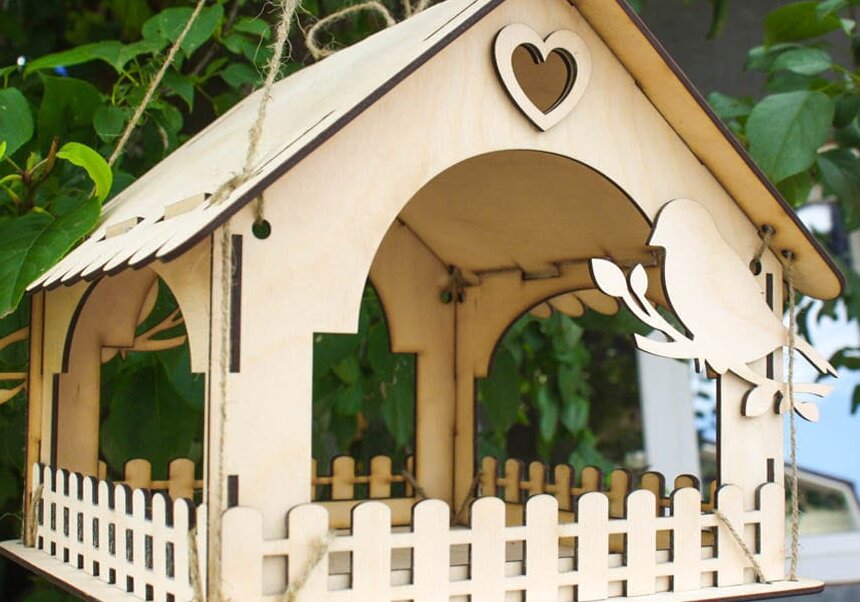 Intra απο ξύλο plywood 3mm-4mm πάχος – ξύλο τροφοδότη πτηνών κόντρα πλακέ 25x25 cm INTRAVECTRY-MY554647