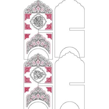 Intra απο ξύλο plywood 3mm-4mm πάχος – Διακοσμητικό ξύλο περίπτερος ανάγνωσης του Ιερού Κορανίου 30x30 cm INTRAVECTRY-MY554660 - Image 2