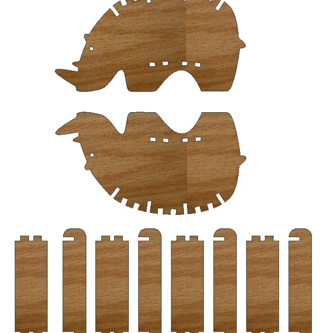 Intra απο ξύλο plywood 3mm-4mm πάχος – ξύλο Rhino Chair for Kids 50x60 cm INTRAVECTRY-MY554675