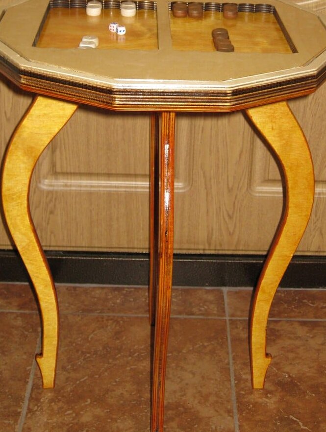 Intra απο ξύλο plywood 3mm-4mm πάχος – Στρογγυλό ξύλο τραπεζιού κοκτέιλ τάβλι 25x30 cm INTRAVECTRY-MY554702