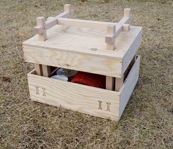 Intra απο ξύλο plywood 3mm-4mm πάχος – Χαμηλό τραπέζι για πικνίκ και λίμα σκαμνιού 30x30 cm INTRAVECTRY-MY560215 - Image 2