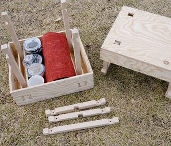 Intra απο ξύλο plywood 3mm-4mm πάχος – Χαμηλό τραπέζι για πικνίκ και λίμα σκαμνιού 30x30 cm INTRAVECTRY-MY560215 - Image 3