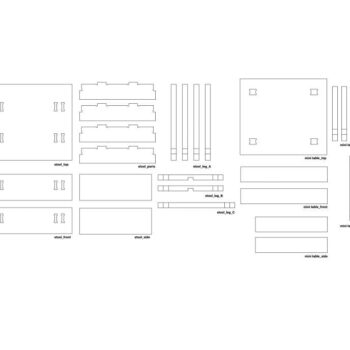Intra απο ξύλο plywood 3mm-4mm πάχος – Χαμηλό τραπέζι για πικνίκ και λίμα σκαμνιού 30x30 cm INTRAVECTRY-MY560215 - Image 5