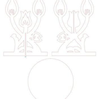 Intra απο ξύλο plywood 3mm-4mm πάχος – ξύλο τραπεζιού λουλουδιών Tulip 20x25 cm INTRAVECTRY-MY560219 - Image 2