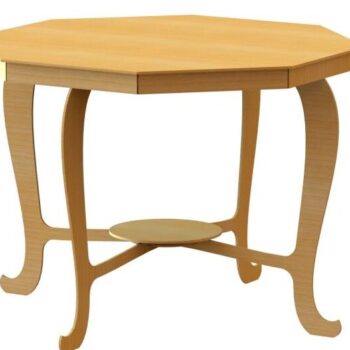 Intra απο ξύλο plywood 3mm-4mm πάχος – Οκτάγωνο ξύλο πλευρικού τραπεζιού 12x15 cm INTRAVECTRY-MY554725 - Image 1
