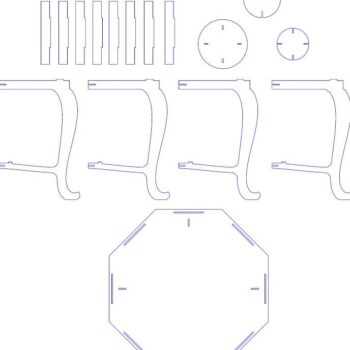 Intra απο ξύλο plywood 3mm-4mm πάχος – Οκτάγωνο ξύλο πλευρικού τραπεζιού 12x15 cm INTRAVECTRY-MY554725 - Image 2