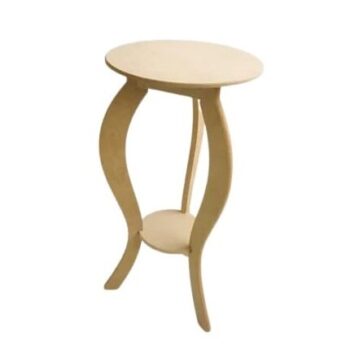 Intra απο ξύλο plywood 3mm-4mm πάχος – ξύλο τριών ποδιών δύο επιπέδων στρογγυλό τραπεζάκι σαλονιού 20x20 cm INTRAVECTRY-MY554727 - Image 2