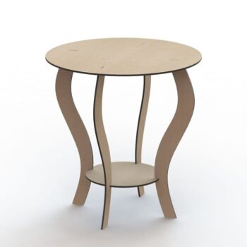 Intra απο ξύλο plywood 3mm-4mm πάχος – ξύλο τριών ποδιών δύο επιπέδων στρογγυλό τραπεζάκι σαλονιού 20x20 cm INTRAVECTRY-MY554727 - Image 3