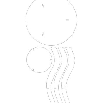 Intra απο ξύλο plywood 3mm-4mm πάχος – ξύλο τριών ποδιών δύο επιπέδων στρογγυλό τραπεζάκι σαλονιού 20x20 cm INTRAVECTRY-MY554727 - Image 4