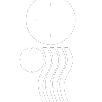 Intra απο ξύλο plywood 3mm-4mm πάχος – ξύλο δύο επιπέδων στρογγυλό τραπεζάκι σαλονιού 15x15 cm INTRAVECTRY-MY554728 - Image 2
