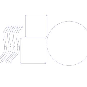 Intra απο ξύλο plywood 3mm-4mm πάχος – Στρογγυλό και τετράγωνο ξύλο τραπεζιού δύο επιπέδων 15x15 cm INTRAVECTRY-MY554729 - Image 2