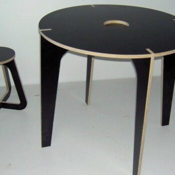 Intra απο ξύλο plywood 3mm-4mm πάχος – Τραπεζάκι σαλονιού κόντρα πλακέ με λίμα σκαμπό 35x40 cm INTRAVECTRY-MY554730 - Image 1