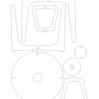 Intra απο ξύλο plywood 3mm-4mm πάχος – Τραπεζάκι σαλονιού κόντρα πλακέ με λίμα σκαμπό 35x40 cm INTRAVECTRY-MY554730 - Image 2