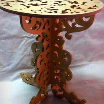 Intra απο ξύλο plywood 3mm-4mm πάχος – ξύλο στρογγυλού τραπεζιού που συμπλέκεται με βάθρο 25x25 cm INTRAVECTRY-MY560229 - Image 1