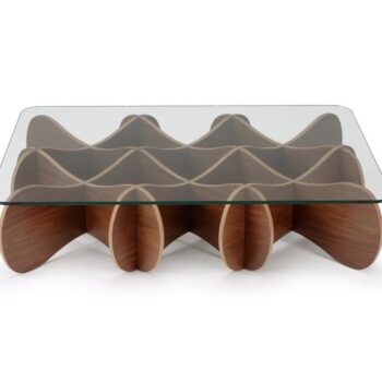 Intra απο ξύλο plywood 3mm-4mm πάχος – Επιτραπέζιο ξύλο γυάλινης κορυφής Ξύλινο σπιράλ 30x30 cm INTRAVECTRY-MY560231 - Image 1