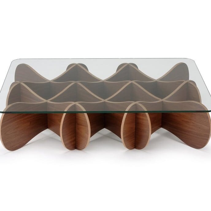 Intra απο ξύλο plywood 3mm-4mm πάχος – Επιτραπέζιο ξύλο γυάλινης κορυφής Ξύλινο σπιράλ 30x30 cm INTRAVECTRY-MY560231