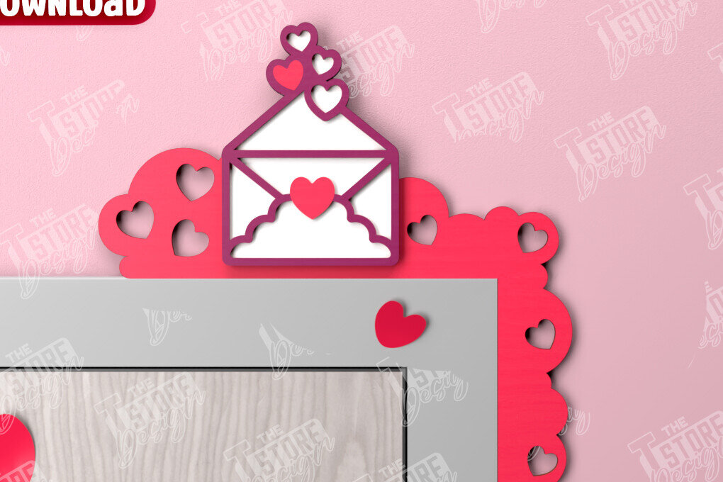 Intra απο ξύλο plywood 3mm-4mm πάχος – Γωνιές για τις πόρτες του Αγίου Βαλεντίνου | Διακόσμηση τοίχου Δίασταση  40x30 cm INTRAFABR-110743703