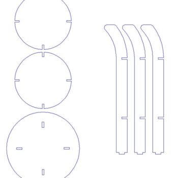 Intra απο ξύλο plywood 3mm-4mm πάχος – ξύλο στρογγυλού τραπεζιού 3 επιπέδων 15x20 cm INTRAVECTRY-MY560234 - Image 2