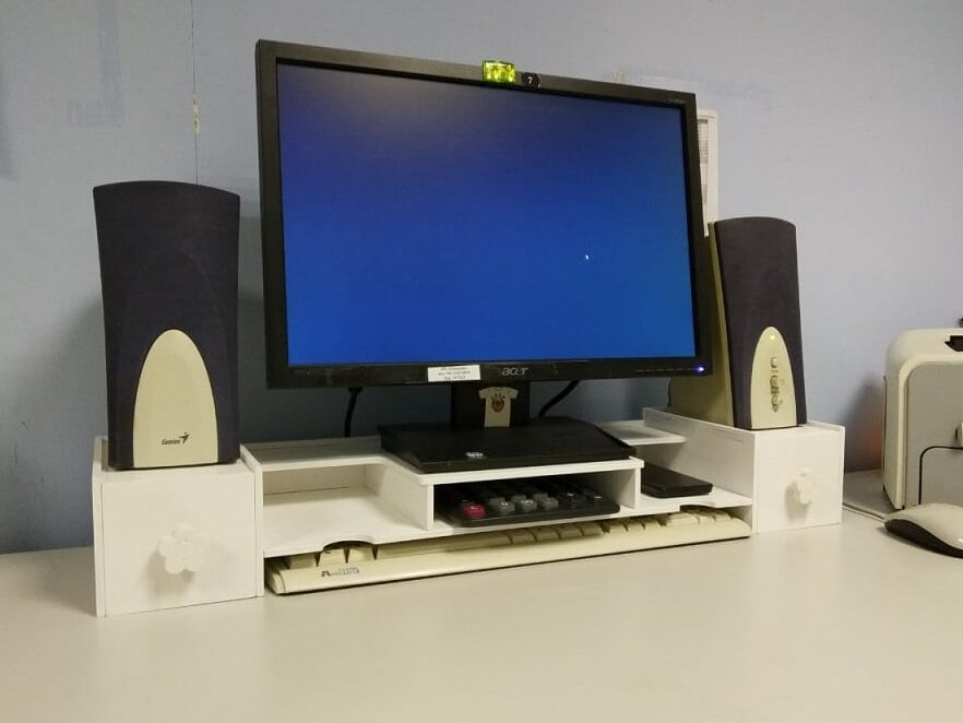 Intra απο ξύλο plywood 3mm-4mm πάχος – ξύλο Επιτραπέζιου Βάσης Οθόνης Υπολογιστή Riser 50x60 cm INTRAVECTRY-MY554766