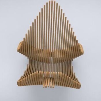 Intra απο ξύλο plywood 3mm-4mm πάχος – Μοναδικό ξύλο παραμετρικής κουνιστή καρέκλας 40x45 cm INTRAVECTRY-MY554772 - Image 1