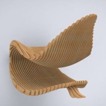 Intra απο ξύλο plywood 3mm-4mm πάχος – Μοναδικό ξύλο παραμετρικής κουνιστή καρέκλας 40x45 cm INTRAVECTRY-MY554772 - Image 3