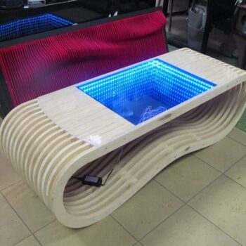 Intra απο ξύλο plywood 3mm-4mm πάχος – ξύλο παραμετρικού πίνακα Wave Infinity 30x30 cm INTRAVECTRY-MY554773 - Image 1