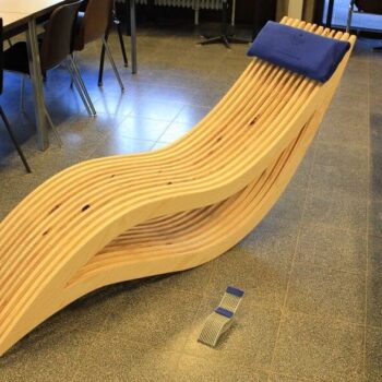 Intra απο ξύλο plywood 3mm-4mm πάχος – Παραμετρικό ξύλο Rocking Sun Lounger 25x25 cm INTRAVECTRY-MY554776 - Image 1
