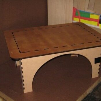 Intra απο ξύλο plywood 3mm-4mm πάχος – Μικρό ξύλο Τραπεζιού με Crenelled 10x10 cm INTRAVECTRY-MY560236 - Image 1