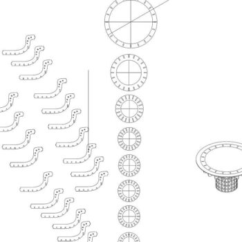 Intra απο ξύλο plywood 3mm-4mm πάχος – Παραμετρικό ξύλο στρογγυλής τραπέζης 30x35 cm INTRAVECTRY-MY560240 - Image 2