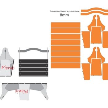 Intra απο ξύλο plywood 3mm-4mm πάχος – Μεταμόρφωση ξύλου πάγκου τραπεζιού πικνίκ 25x25 cm INTRAVECTRY-MY554788 - Image 5