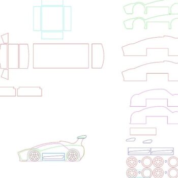 Intra απο ξύλο plywood 3mm-4mm πάχος – Φάκελος κρεβατιού για νήπια Racing Car Ferrari 25x25 cm INTRAVECTRY-MY554789 - Image 4