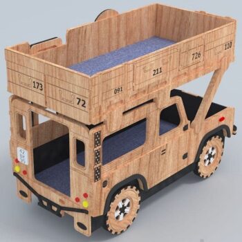Intra απο ξύλο plywood 3mm-4mm πάχος – Λίμα κουκέτας Land Rover Kids 40x40 cm INTRAVECTRY-MY554790 - Image 3