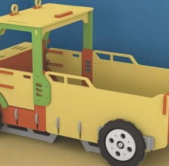 Intra απο ξύλο plywood 3mm-4mm πάχος – Ξύλινο Παιδικό Κρεβάτι Pickup Truck 10x10 cm INTRAVECTRY-MY554791 - Image 2