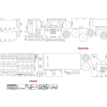 Intra απο ξύλο plywood 3mm-4mm πάχος – Ξύλινο Παιδικό Κρεβάτι Pickup Truck 10x10 cm INTRAVECTRY-MY554791 - Image 4