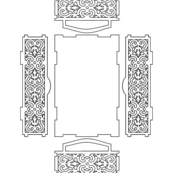 Intra απο ξύλο plywood 3mm-4mm πάχος – ξύλο δίσκου εξυπηρέτησης Fretwork 35x40 cm INTRAVECTRY-MY559081 - Image 3