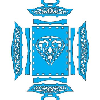 Intra απο ξύλο plywood 3mm-4mm πάχος – Κύλιση Saw Pattern Serving Tray File 15x20 cm INTRAVECTRY-MY559084 - Image 2