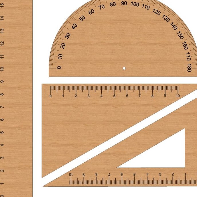 Intra απο ξύλο plywood 3mm-4mm πάχος – ξύλο συνόλου χάρακα μαθηματικής γεωμετρίας 30x35 cm INTRAVECTRY-MY554813