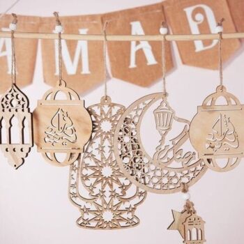 Intra απο ξύλο plywood 3mm-4mm πάχος – ξύλο διακοσμήσεων αστεριών για το Ramadan Moon 40x40 cm INTRAVECTRY-MY558725 - Image 3