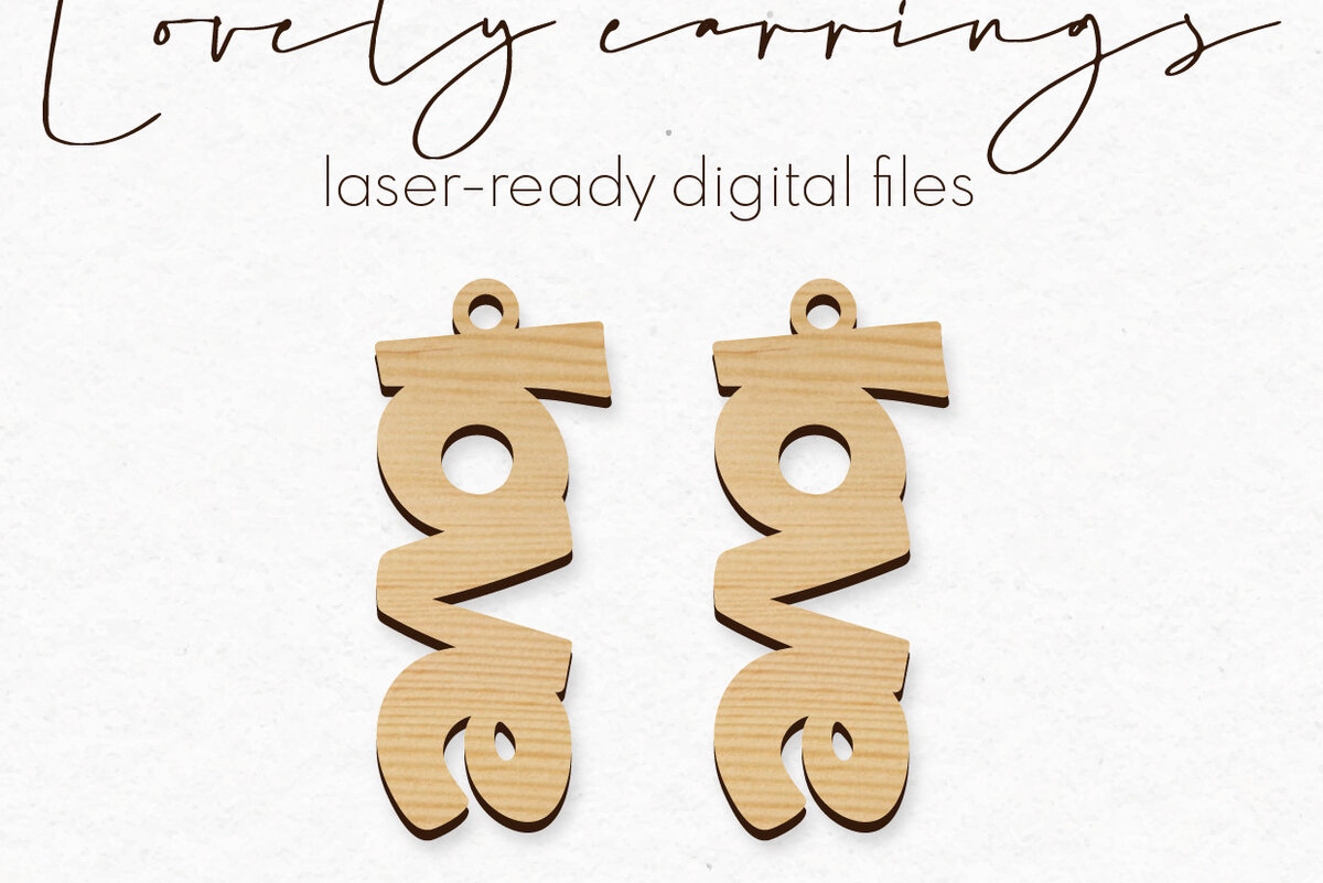 Intra απο ξύλο plywood 3mm-4mm πάχος – Σκουλαρίκια Valentine's | Δίασταση  5x5 cm INTRAFABR-56553610